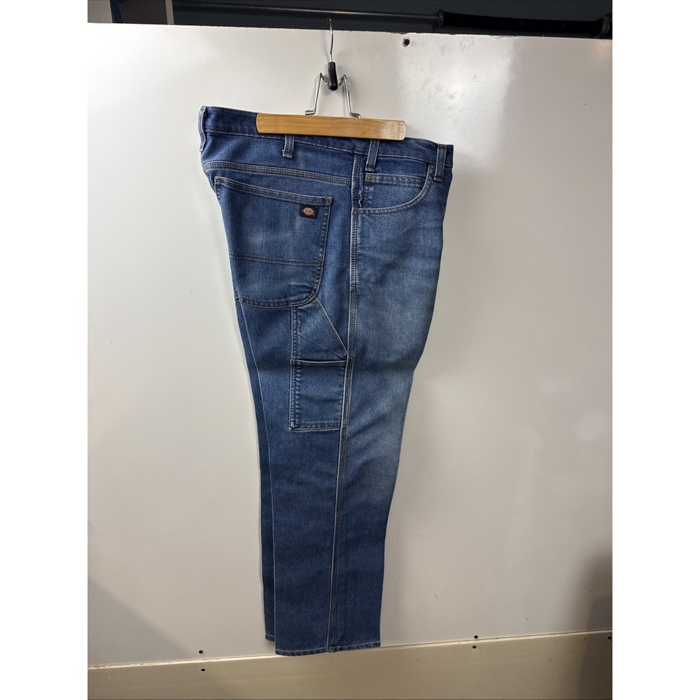 Dickies Men's Blue Denim Carpenter Jeans Relaxed Straight 34x 32Tool Pocket
